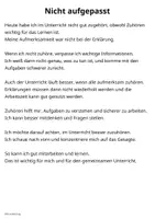 Vorschau - Arbeitsblätter - Nicht aufgepasst – Abschreibtext zur Reflexion - Seite 2