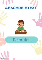 Vorschau - Arbeitsblätter - Reinrufen – Abschreibtext zur Reflexion - Deckblatt