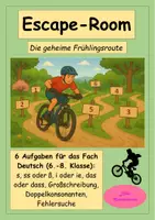 Vorschau - Stundenentwürfe - Escape-Room Mountainbike-Abenteuer: Rechtschreibung Kl. 6-8 - Deckblatt
