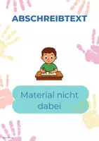Vorschau - Arbeitsblätter - Material nicht dabei – Abschreibtext zur Reflexion - Deckblatt