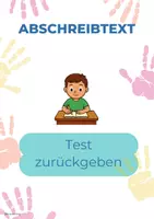 Vorschau - Arbeitsblätter - Test zurückgeben – Abschreibtext zur Reflexion - Deckblatt