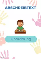 Vorschau - Arbeitsblätter - Unordnung – Abschreibtext zur Reflexion - Deckblatt