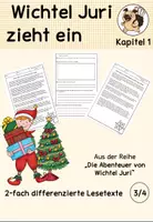 Vorschau - Unterrichtsreihen - Kapitel 1: Die Abenteuer vom Weihnachtswichtel Juri - Deckblatt