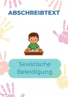 Vorschau - Text - Sexistische Beleidigung – Abschreibtext zur Reflexion - Deckblatt