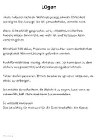 Vorschau - Arbeitsblätter - Lügen – Abschreibtext zur Reflexion - Seite 2