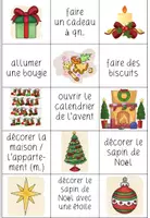 Vorschau - Spiele - Jeu de mémoire: Les activités typiques de Noël - Deckblatt