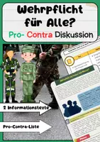 Vorschau - Arbeitsblätter - Wehrpflicht Gleichberechtigung Bundeswehr Debatte - Deckblatt
