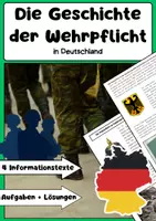 Vorschau - Arbeitsblätter - Die Geschichte der Wehrpflicht in Deutschland: Nationalsozialismus, Bundesrepublik, Kalter Krieg - Deckblatt