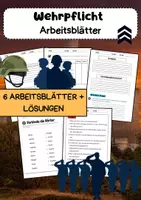 Vorschau - Arbeitsblätter - Wehrpflicht Arbeitsblätter: Geschichte, Politik, Gesellschaft, Demokratie - Deckblatt
