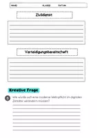 Vorschau - Arbeitsblätter - Wehrpflicht Arbeitsblätter: Geschichte, Politik, Gesellschaft, Demokratie - Seite 3