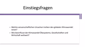 Vorschau - Präsentationen/Tafelbilder - Klimawandel & Nachhaltigkeit – Wissenschaftliche Grundlagen, globale Folgen, Lösungen - Seite 1