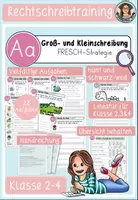 Vorschau - Arbeitsblätter - Groß und Kleinschreibung FRESCH Strategien Arbeitsblätter - Deckblatt