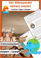 Vorschau - Arbeitsblätter - Klimawandel einfach erklärt – Ursachen, Folgen und Lösungen - Deckblatt