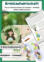 Vorschau - Arbeitsblätter - Die Kreislaufwirtschaft: Recycling, Nachhaltigkeit und Ressourcenschonung - Deckblatt