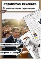 Vorschau - Arbeitsblätter - Populismus erkennen: Merkmale, Fake News, Gegenstrategien - Deckblatt