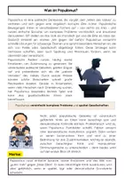 Vorschau - Arbeitsblätter - Populismus erkennen: Merkmale, Fake News, Gegenstrategien - Seite 1