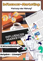 Vorschau - Arbeitsblätter - Influencer-Marketing: Werbung oder Meinung? - Deckblatt