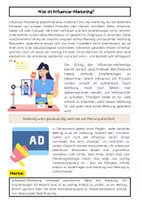 Vorschau - Arbeitsblätter - Influencer-Marketing: Werbung oder Meinung? - Seite 1