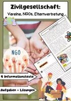 Vorschau - Arbeitsblätter - Zivilgesellschaft: Vereine, NGOs, Elternvertretung - Deckblatt