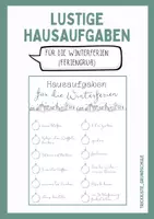 Vorschau - Arbeitsblätter - Winterferien - Lustige Hausaufgaben (Feriengruß) - Deckblatt