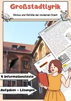 Vorschau - Arbeitsblätter - Großstadtlyrik – Motive, Gefühle, soziale Kontraste - Deckblatt