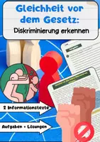 Vorschau - Arbeitsblätter - Gleichheit vor dem Gesetz: Diskriminierung erkennen - Deckblatt
