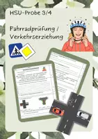 Vorschau - Arbeitsblätter - HSU-Probe Thema "Fahrrad / Verkehrserziehung" (Klasse 3/4) - Deckblatt