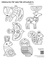 Voorbeeld - Goud folie embossing sjablonen voor kersthangers - dieren - Pagina 1