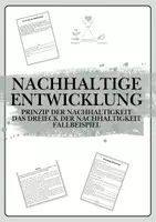 Vorschau - Arbeitsblätter - Nachhaltige Entwicklung (nachhaltiges Dreieck) & Fallbeispiel - Deckblatt
