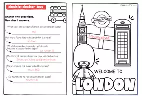 anteprima - Esercizi - London | Attrazioni turistiche | Scheda informativa | Quaderno di lavoro | Mappa digitale - Pagina 1