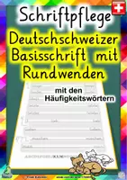 Vorschau - Unterrichtsreihen - Schriftpflege Deutschschweizer Basisschrift mit Rundwenden (mit den Häufigkeitswörtern) - Deckblatt