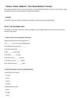 Vorschau - Arbeitsblätter - Erkennen und Anwenden von Nomen, Verben und Adjektiven im Deutschen - Deckblatt
