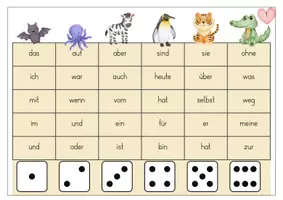 Vorschau - Spiele - Lesespiel- 100 häufige Wörter - Seite 2