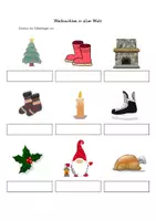 Vorschau - Arbeitsblätter - Weihnachten in aller Welt Arbeitsblatt Silbenbögen - Deckblatt
