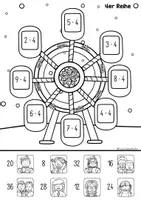 Vorschau - Arbeitsblätter - Malreihen 2 bis 9, Rechnen und Kleben, Weihnachtsmarkt Riesenrad - Seite 3