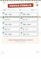 anteprima - Esercizi - MATEMATICA DI NATALE – PACCHETTO DI SCHEDE (CLASSE 4ª/5ª) - Pagina di copertina