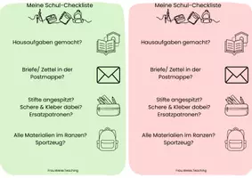 Vorschau - Bildkarten - Schul-Checkliste für die Kinder - Seite 2