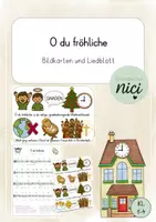 Vorschau - Bildkarten - O du fröhliche - Bildkarten und Text - Deckblatt