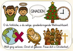 Vorschau - Bildkarten - O du fröhliche - Bildkarten und Text - Seite 3