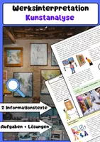 Vorschau - Arbeitsblätter - Werkinterpretation: Kunstanalyse: Symbolik, Analyse, Interpretation - Deckblatt
