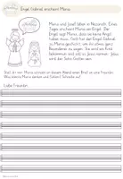 Vorschau - Arbeitsblätter - Weihnachtsgeschichte - Engel Gabriel erscheint Maria und Josef - Seite 2