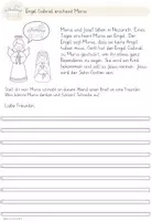 Vorschau - Arbeitsblätter - Weihnachtsgeschichte - Engel Gabriel erscheint Maria und Josef - Seite 3