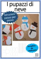 anteprima - Materiale per pittura e bricolage - Lavoretto: i pupazzi di neve - Pagina di copertina