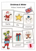 Vorschau - Merkblätter - Picture/Word Cards - Christmas & Winter - Deckblatt