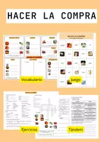 Vorschau - Arbeitsblätter - Hacer la compra: Vocabulario y juego - Deckblatt