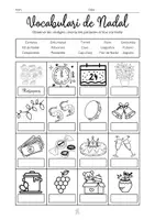 Vista previa - Hojas de trabajo - VOCABULARI DE NADAL - página 1