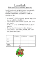 Vorschau - Arbeitsblätter - Leserätsel: "Märchen" (Logicals) - Seite 3