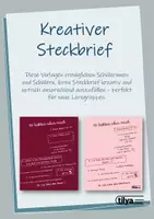 Vorschau - Arbeitsblätter - Digitaler kreativer Steckbrief zum Ausfüllen - Deckblatt