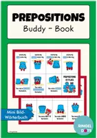 Vorschau - Fördermaterial/Inklusion - Buddy-Book/ Mini-Wörterbuch: Prepositions of Place - Deckblatt