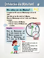 Vorschau - Arbeitsblätter - Die Uhrzeit lernen für Kinder Entdecke die Minuten - Seite 2